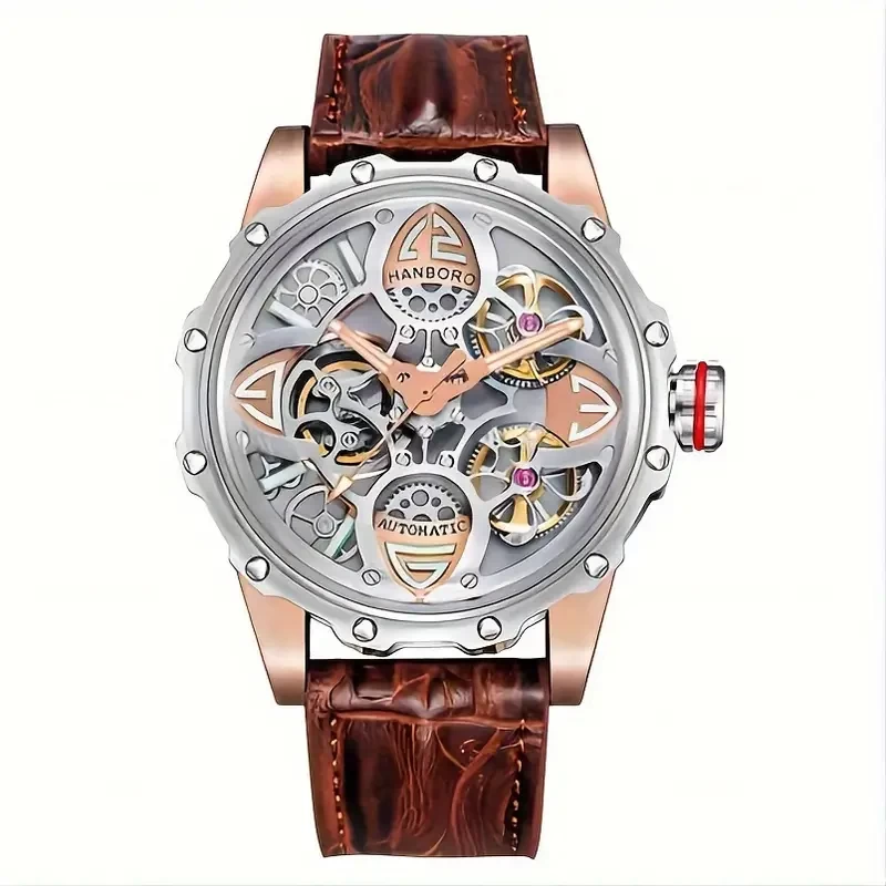 HANBORO Fashion Automatic Mechanical Watch, Waterproof Wrist Watch, Ideal choice for Gifts