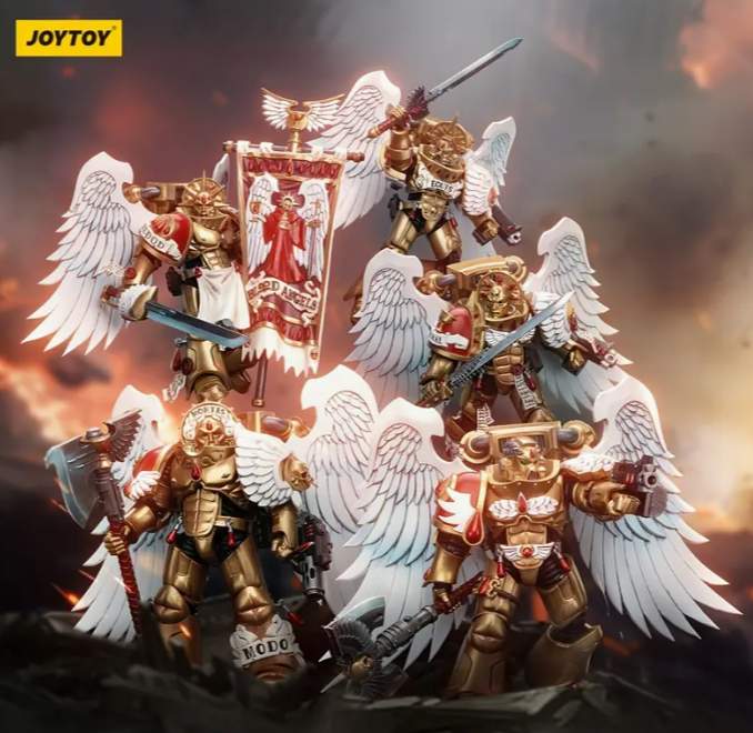 1 JOYTOY 1:18 scale Blood Angel Holy Blood Guard action model - Licensed collector model, fine ABS resin, suitable for Christmas, Halloween, Thanksgiving gifts