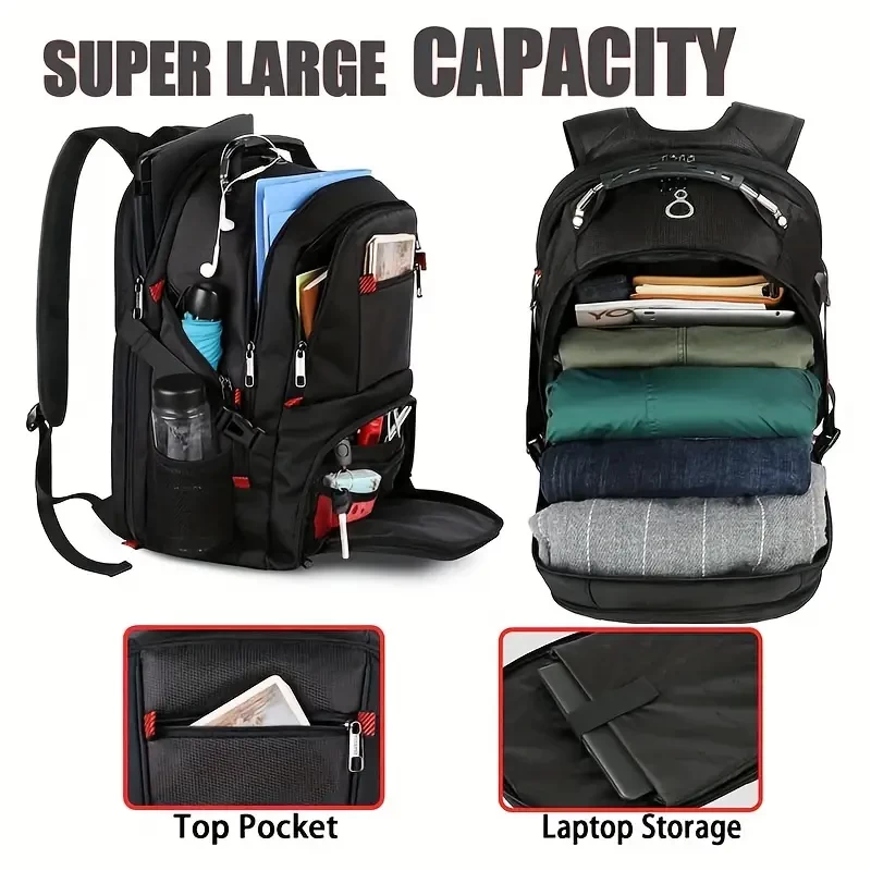 11.89gal Large Tactical Backpack, Army Molle Bag Rucksack Waterproof Survival Pack For Men