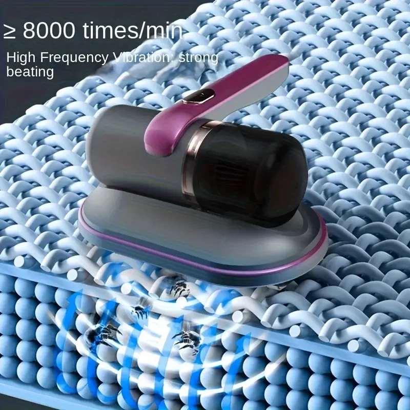 1pc Handheld Mite Remover UV Sterilizer Home Bed Mite Artefact Vacuum Cleaner Bed Remover Small Appliance Cleaning Supplies