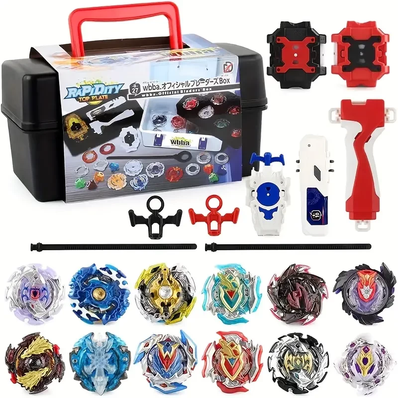 Bey Battle Top Burst Launcher Grip Toy Set Game Storage Box 12 Top Burst Gyroscopes And 3 Launchers, Perfect Birthday Gift ,gaming gift