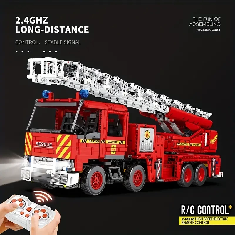 Reobrix 3266PCS Firefighting Aerial Ladder Truck Building Bricks - Ideal Gift For Adults And Kids