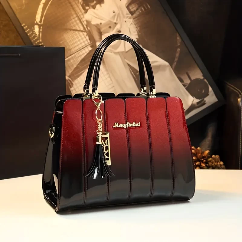 Vintage Large Capacity Tote Bag, Luxury PU Crossbody Bag, Women's Classic Casual Handbag & Shoulder Purse