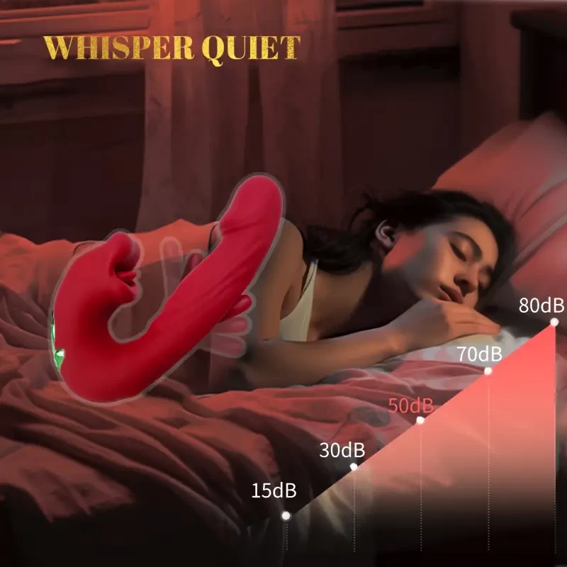 1 thrust vibrator sex toy, 4 in 1 mouth pat-lick tongue vibrator, G-spot vibrator, with 7 pats, 7 vibrations and 5 tongue licking, nipple and anal stimulation