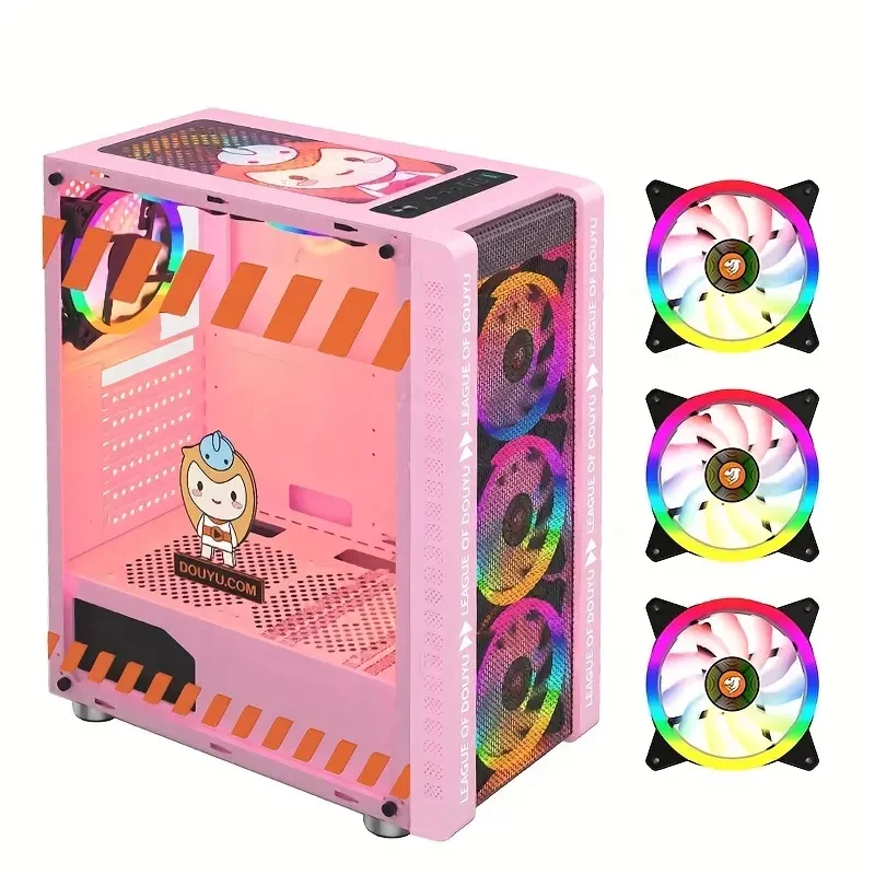 Game Console Case Desktop Computer Host RGB Fan/Glass Side Lens/240 Water Cooling/USB3.0/Dust Proof Easy To Wash