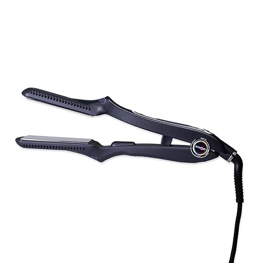 Croc Classic Silver Titanium Flat Iron Hair Straightener, 1.5 Inch
