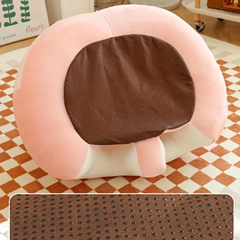 1pc Infant Learning To Sit Sofa, Children's Anti-fall Seat, Cartoon Baby Plush Stool, Training Sitting Posture
