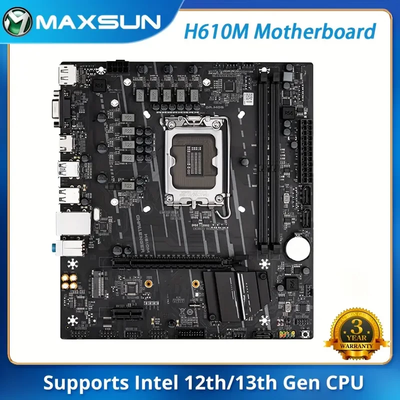 MS-H610M Brand New Original For MAXSUN Desktop Computer MATX Motherboard Support 12th Core LGA1700 H610 Chipset DDR4