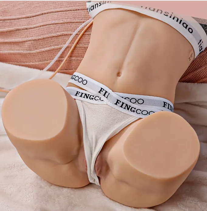 19.18 lb., automatic vibration absorption motor male masturbator, realistic skin texture sex doll buttocks, male adult sex toy, 2-in-1 integrated design, tightening vagina and anus, male pleasure adul
