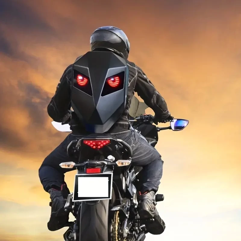 1pc LED Waterproof, Motorcycle And Laptop Backpack- Perfect For Travel,Cycling, Motorcycle Riding,Helmet Bag,and Outdoor Adventures,Gift For Men/Women