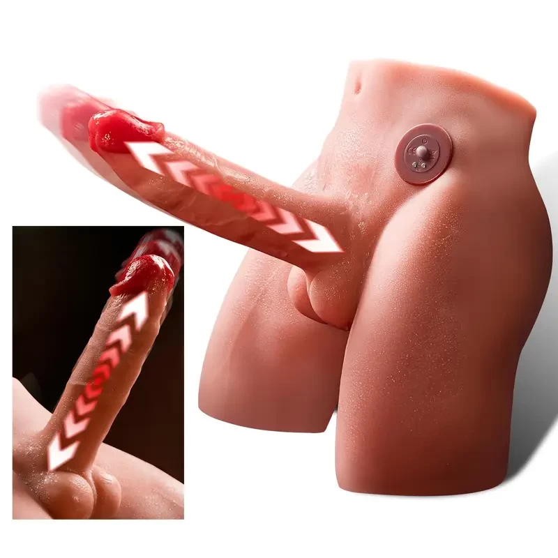 9.03 lb realistic masturbator, vibratory dildo with thrust, male torso sex doll, big butt and tight anal sex toy, suitable for adult couples