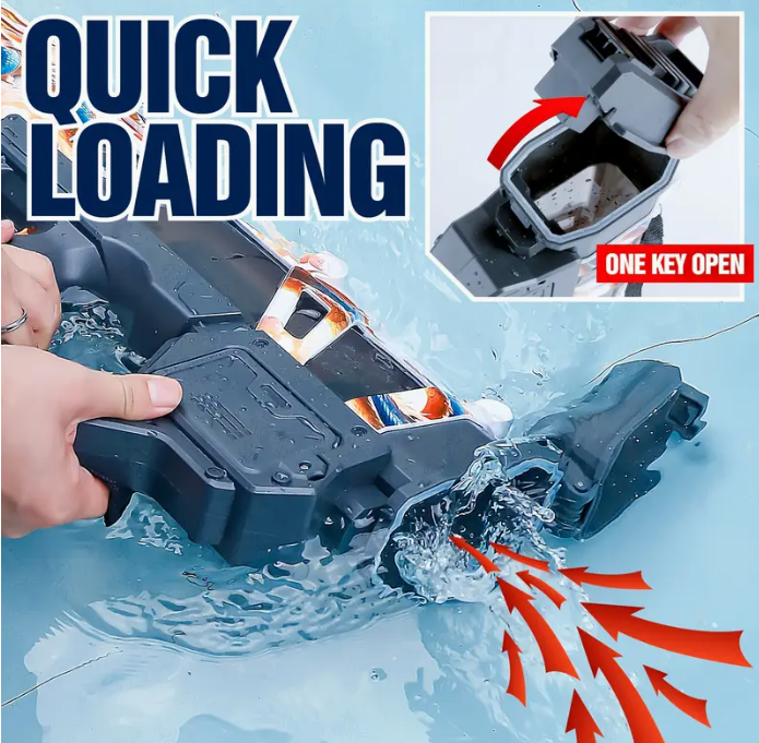 Large electric water gun toy, with manual lunch and electric automatic lunch, large capacity, long range, powerful electric water spray, suitable for adult outdoor toys
