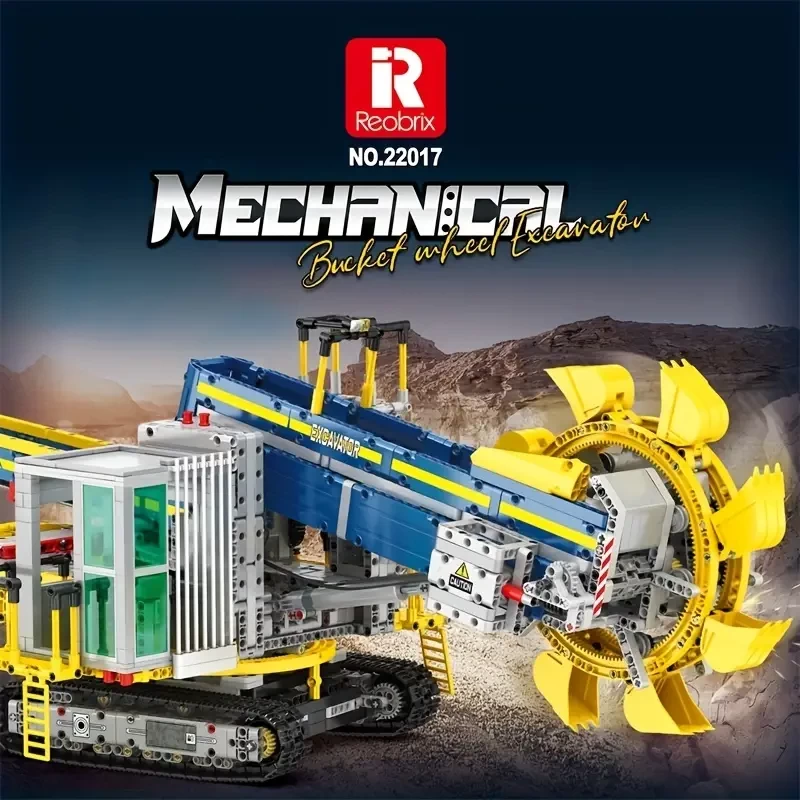 Reobrix 3188Pcs Bucket Wheel Excavator Building Blocks - Construction Truck Series Perfect Christmas Holiday Gift For Adults And Kids