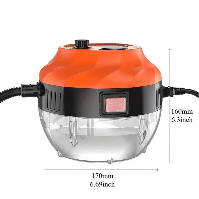 2500W Portable Handheld Steam Cleaner: The Ultimate Cleaning Tool for Kitchen, Furniture, Bathroom, Car and More!