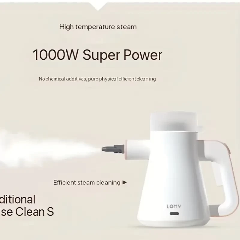 Steam Cleaner, LM001 White Steam Cleaner Set: Perfect For Kitchen, Curtains, Car Seats, Floor & Window Cleaning