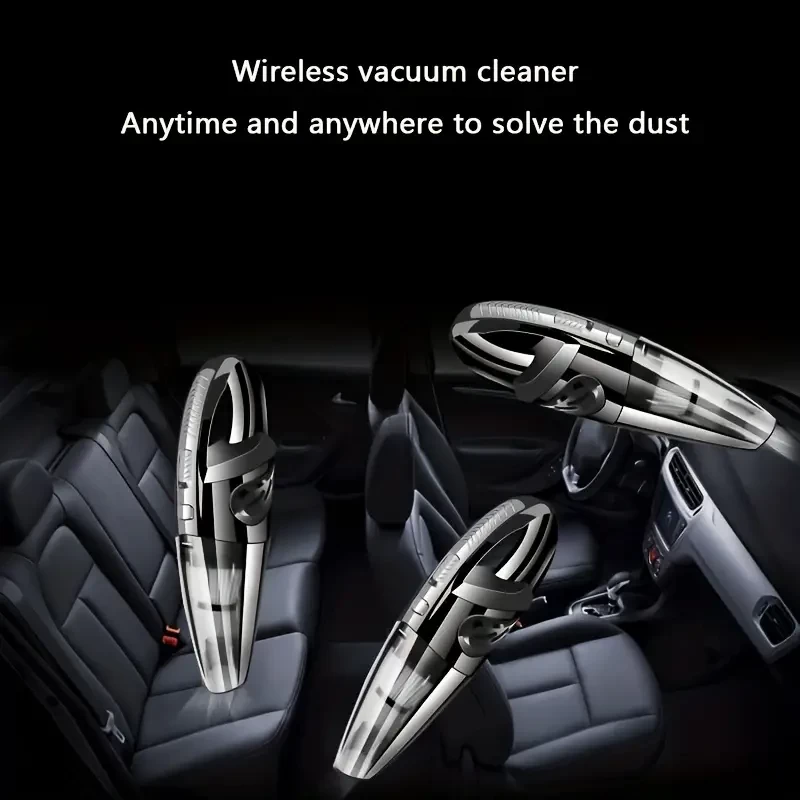 1pc Handheld Vacuum Cordless Cleaner, Portable Vacuum,USB Rechargeable,3-4H Fast Charge With About 20 Mins Runtime, Washable Filter & Cleaning Brush,for Car, Home, Office, Pet
