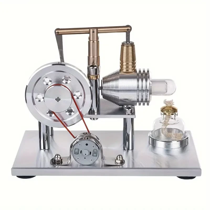 1pc Stirling Engine Education Model, DIY Steam STEM Learning Science Gift Decoration, Model Building Kit, Car Decorations, Home Decorations